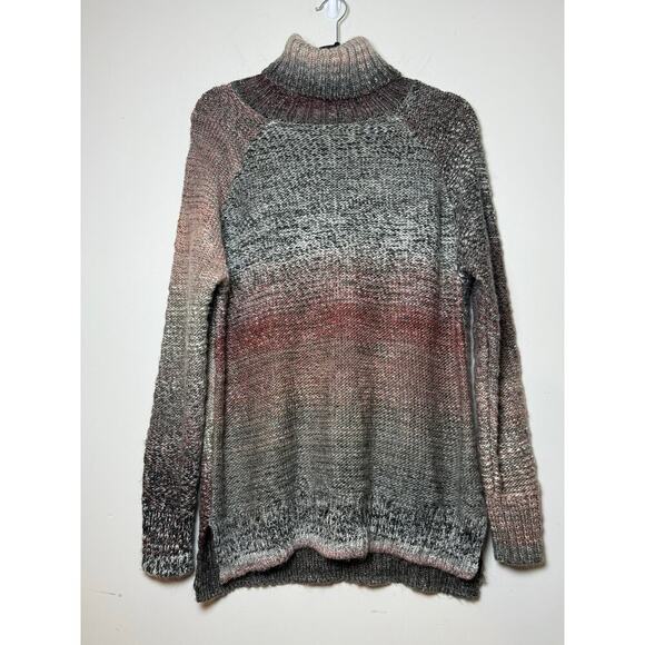 PrAna Women's Multi Autum Rein Turtleneck Tunic Sweater Size S Charcoal Multi - Picture 4 of 8